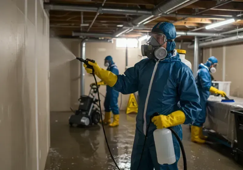 Basement Sanitization and Antimicrobial Treatment process in Potterville, MI